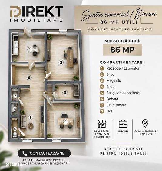 Spațiu comercial, de 86 mp, în Central