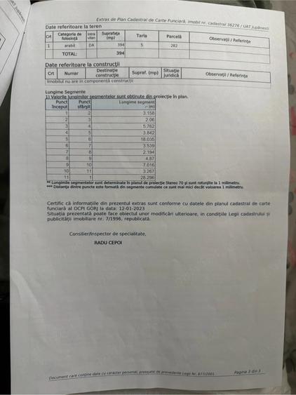 Teren de 394 mp, în Vierșani