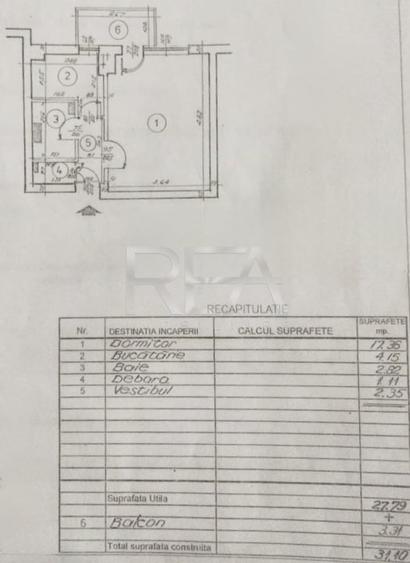 Garsonieră decomandată, mobilată în Titulescu