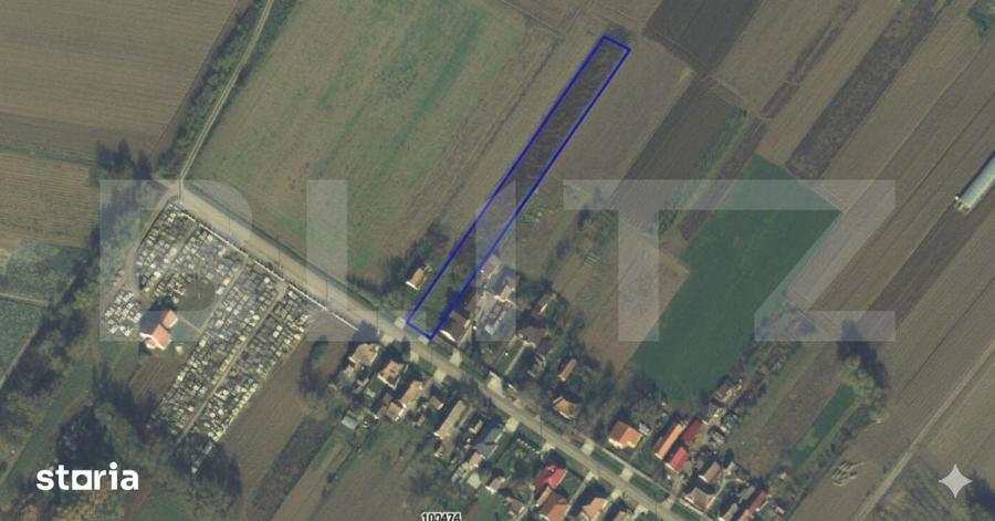Teren de 3200 mp, în Vetiș