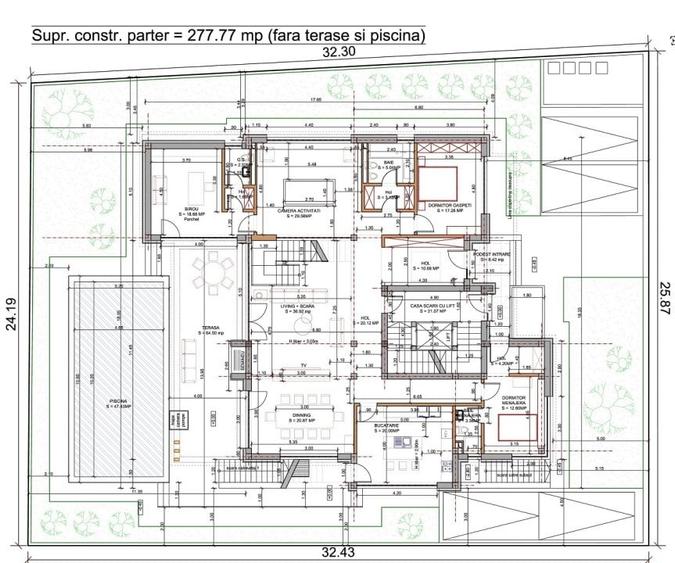 Casă individuală cu 14 camere cu Piscina în Băneasa