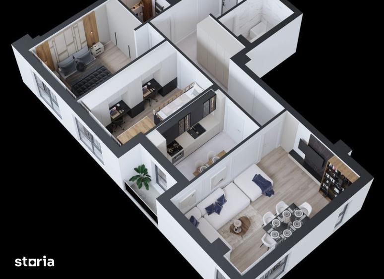 Apartament cu 3 camere decomandat în Cug