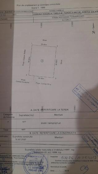 Teren de 2000 mp, în Suhurlui