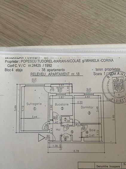 Apartament cu 2 camere decomandat în Moara