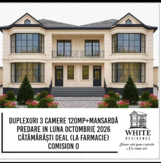 Duplex cu 3 camere cu Canalizare în Cătămărești-Deal