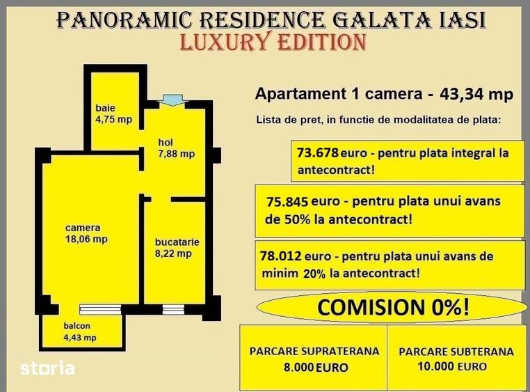 Garsonieră decomandată în Galata