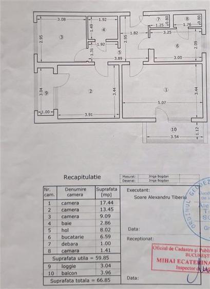 Apartament cu 3 camere decomandat, mobilat în Brâncoveanu