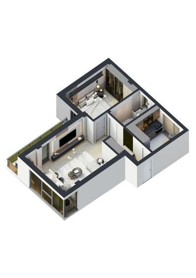 Apartament cu 2 camere decomandat în Rediu