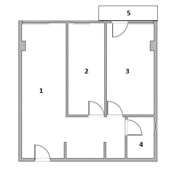 Apartament cu 2 camere decomandat în Dosu Bricii