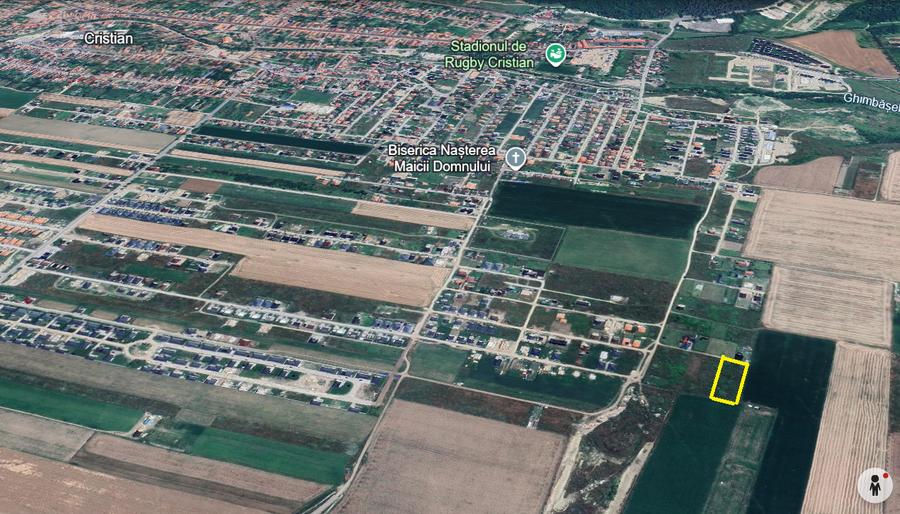 Teren Construcții intravilan de 1022 mp, în Cristian
