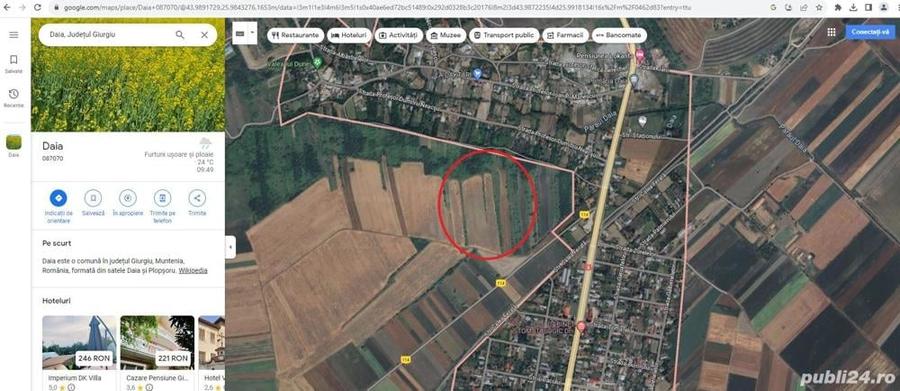 Teren de 3400 mp, în Daia