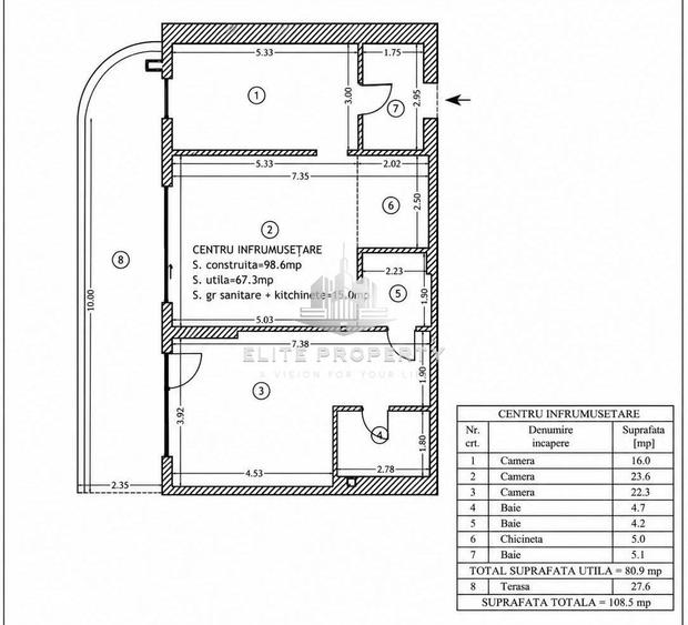 Spațiu comercial, de 67.3 mp, în Pipera