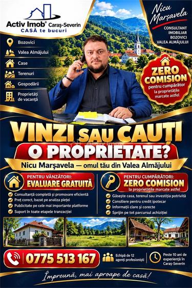 Casă cu 2 camere cu Teren 575 Mp în Vest
