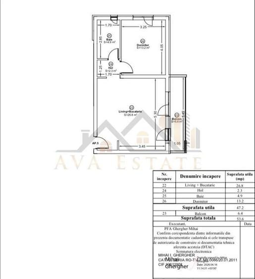 Apartament cu 2 camere semidecomandat în Giroc