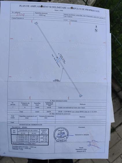 Teren de 10000 mp, în Central