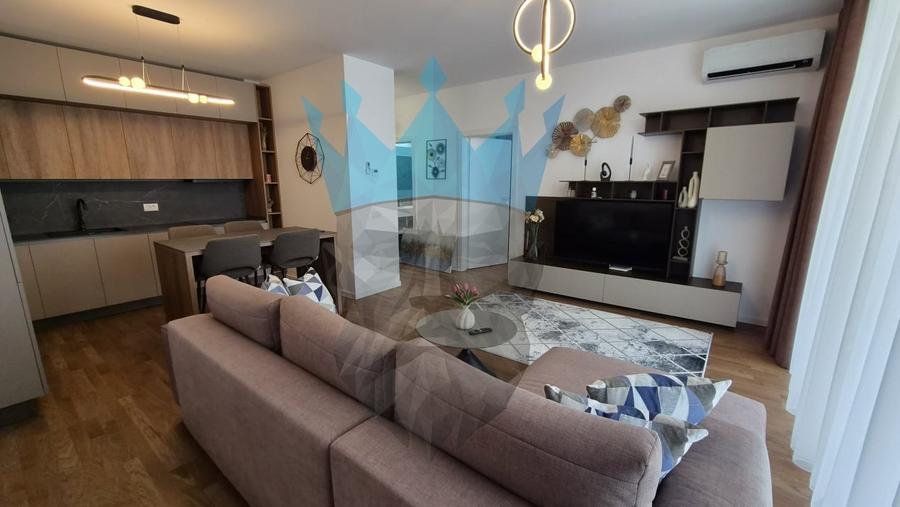 Apartament cu 2 camere semidecomandat, mobilat în Băneasa