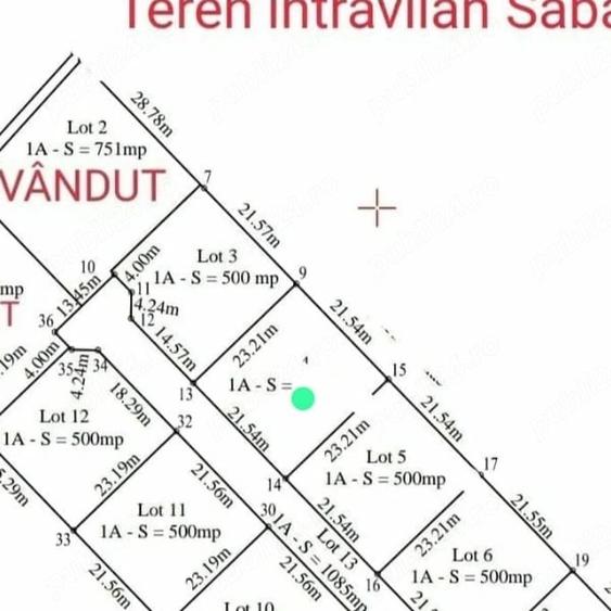 Teren intravilan de vanzare Sabareni | 500 mp | 20.000 - 2