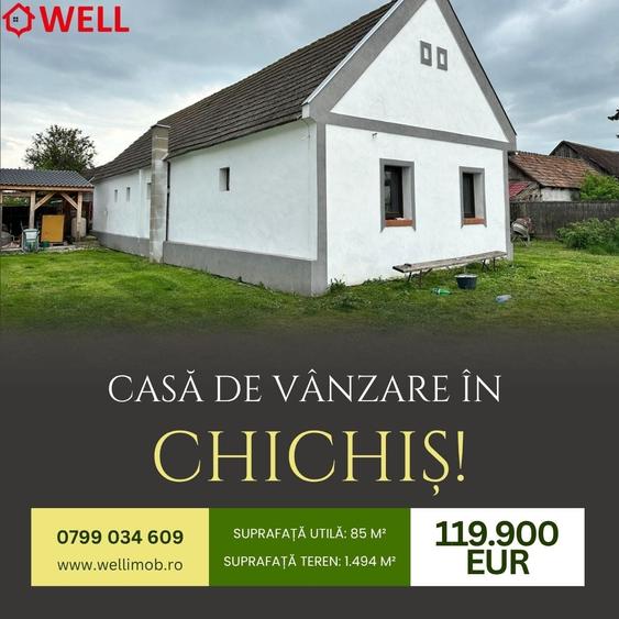 Casă cu 3 camere cu Teren 1494 Mp în Chichiș
