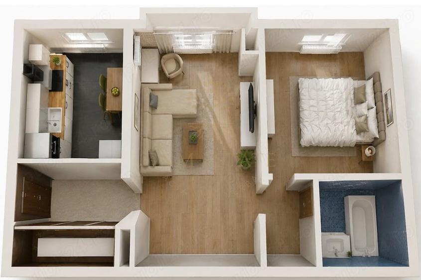 Apartament cu 2 camere semidecomandat, mobilat în Vitan Mall
