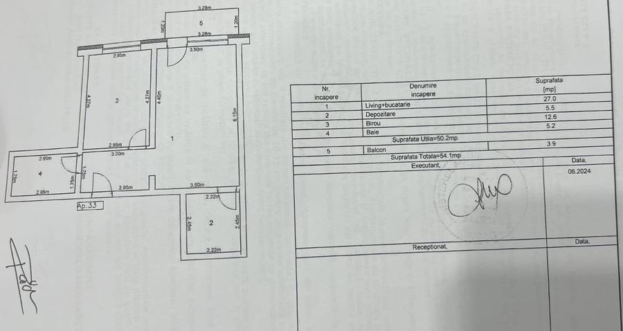 Apartament cu 2 camere semidecomandat, mobilat în Sânpetru