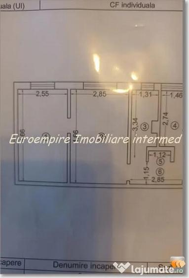 Apartament cu 2 camere semidecomandat în Km 4