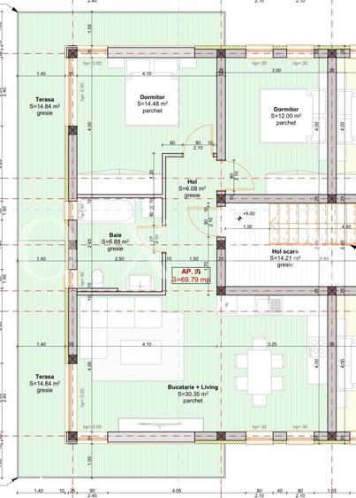 Apartament cu 3 camere în Central
