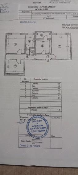 Apartament cu 3 camere decomandat în Inel I