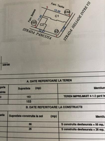 Casă cu 3 camere cu Teren 153 Mp în Doamna Ghica