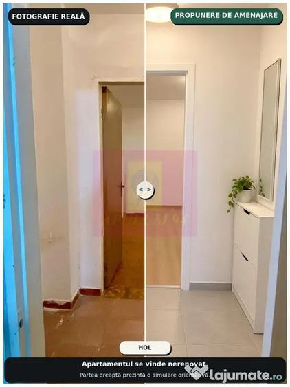 Apartament cu 2 camere decomandat în Apusului