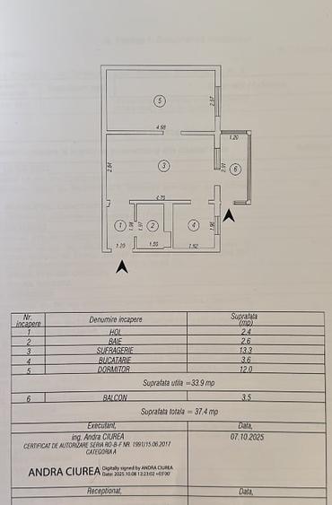 Apartament cu 2 camere semidecomandat în Inel II