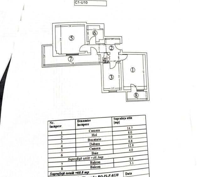Apartament cu 2 camere decomandat în Hala Centrală