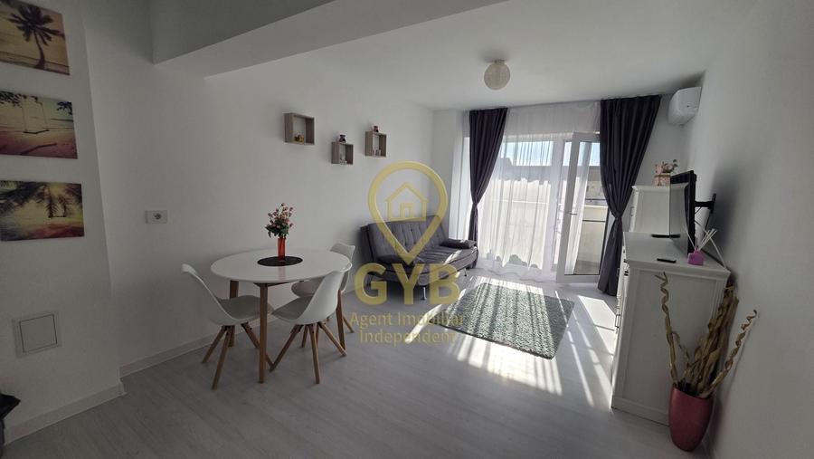 Apartament cu 2 camere semidecomandat, mobilat în Nufărul