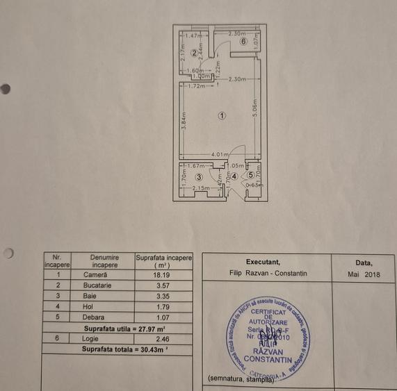 Garsonieră semidecomandată în Costin Georgian