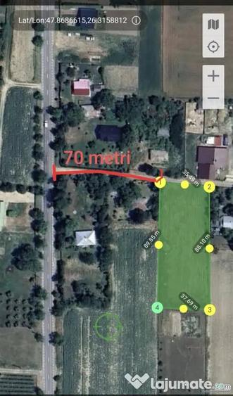Teren de 2950 mp, în Vârfu Câmpului
