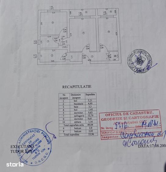 Apartament cu 3 camere decomandat în Central