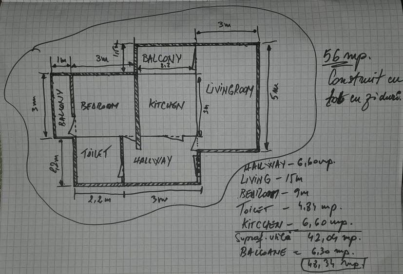 Apartament cu 2 camere decomandat în Central