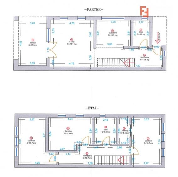 Duplex cu 4 camere cu Canalizare în Săcălaz