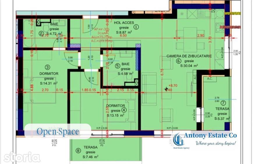 Apartament cu 2 camere în Oșorhei