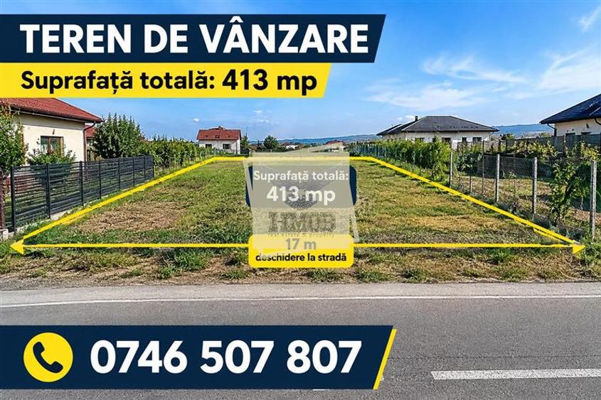 Teren Construcții intravilan de 413 mp, în Cristian