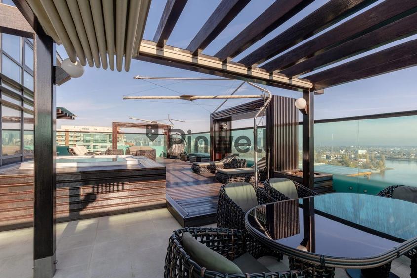Penthouse cu 5 camere semidecomandat, mobilat în Lacul Tei