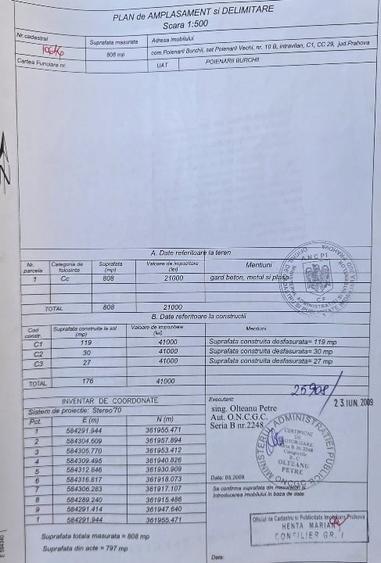 Casă individuală cu 3 camere cu Canalizare în Poienarii Vechi