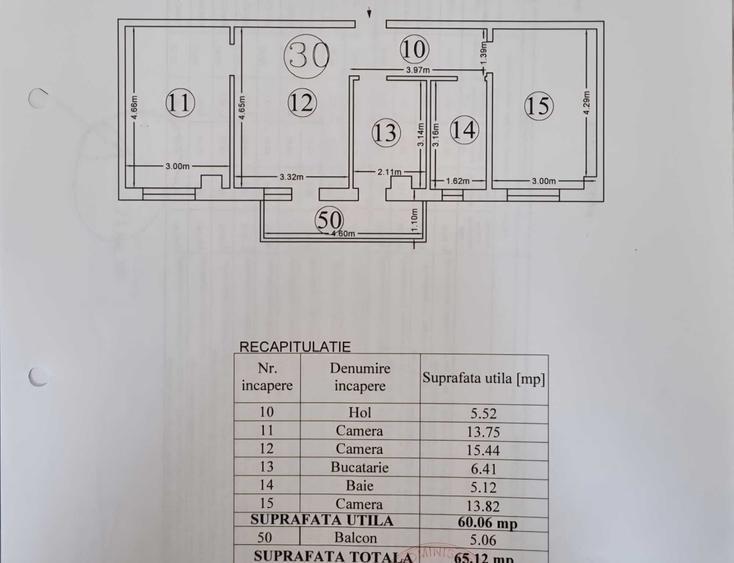 Apartament cu 3 camere decomandat, mobilat în Nicolina