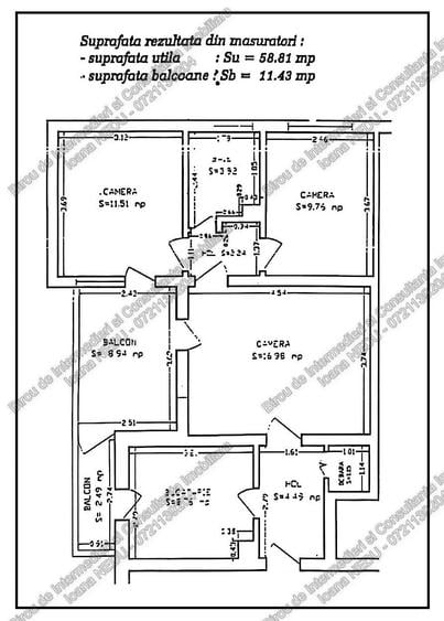 Apartament cu 3 camere semidecomandat în Tomis II