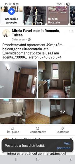 Apartament cu 2 camere semidecomandat în Ultracentral