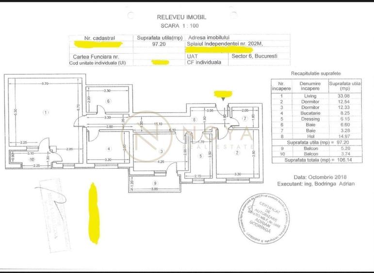 Apartament cu 4 camere decomandat, mobilat în Plevnei