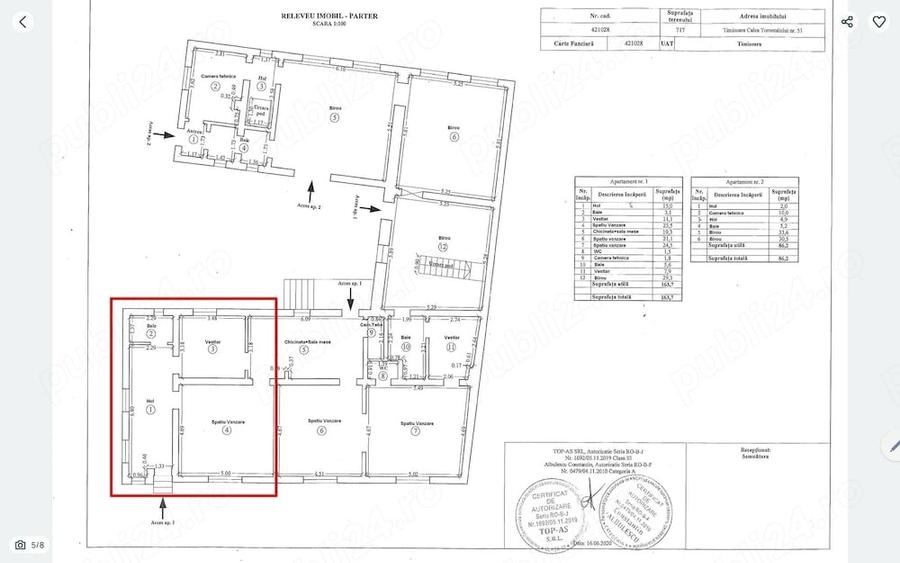 Apartament cu 2 camere decomandat în Torontalului