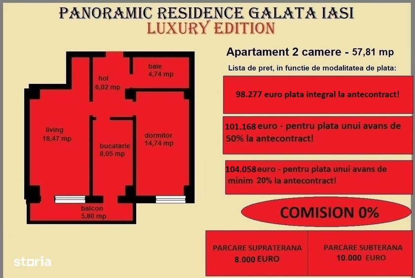 Apartament cu 2 camere decomandat în Galata