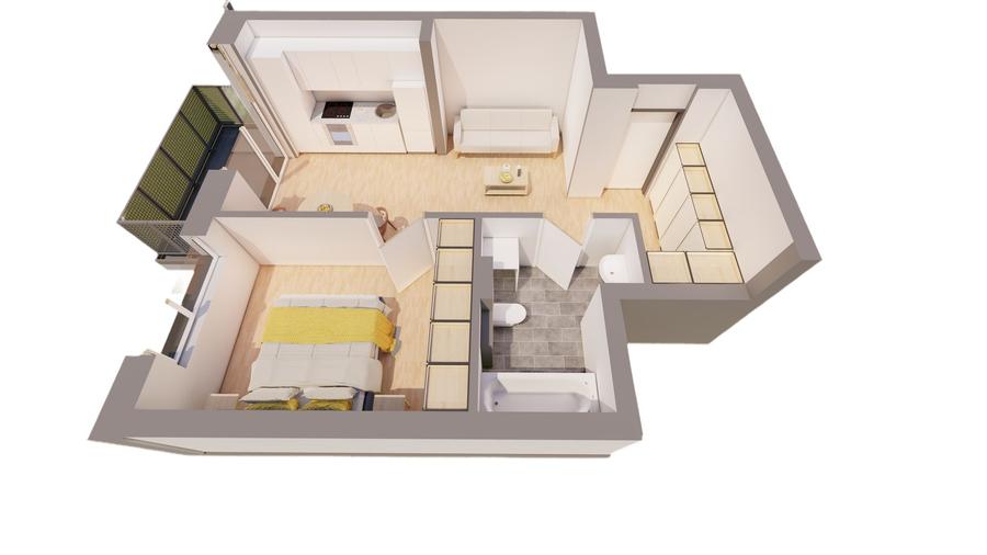 Apartament cu 2 camere în Aurel Vlaicu