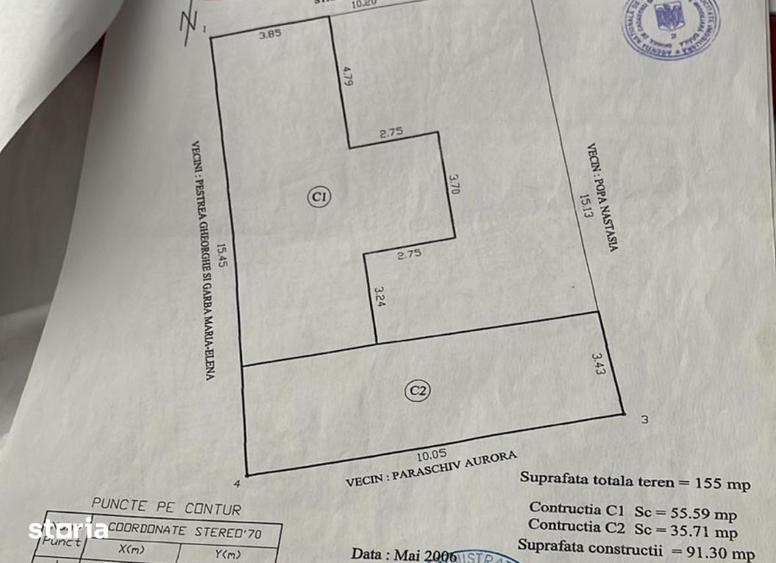 Casă cu 3 camere cu Teren 155 Mp în Central