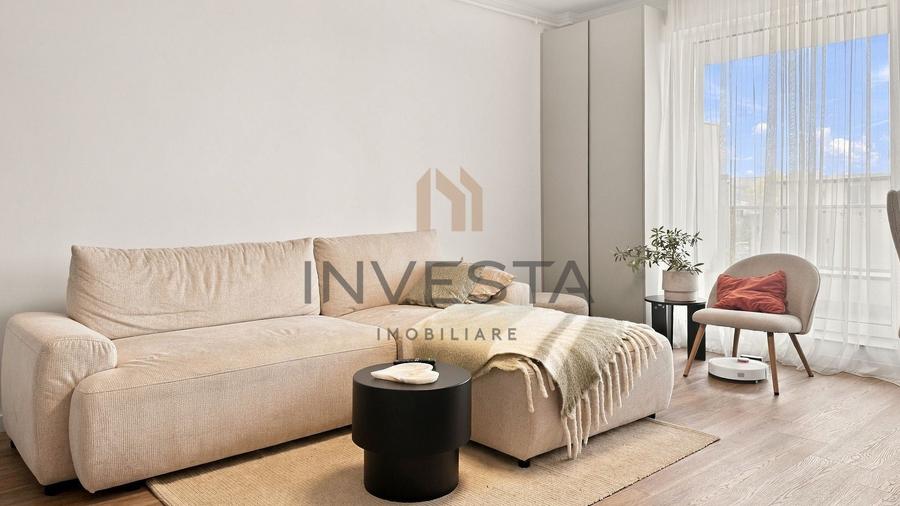 Apartament cu 2 camere semidecomandat, mobilat în Între Lacuri